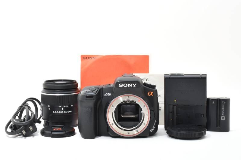 実用光学美品】Sony ソニー α350 / DT 18-55mm 3.5-5.6 SAM レンズ