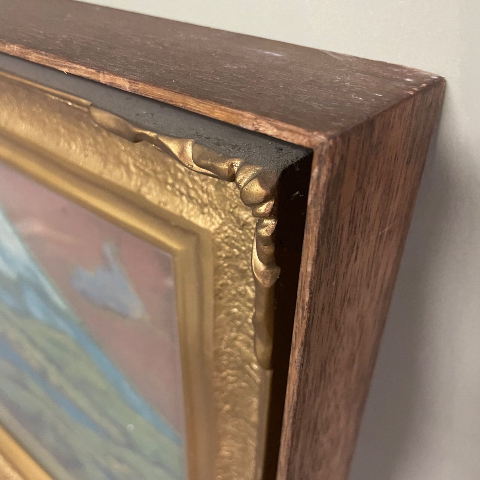 ♭ H.TASAKI 田崎広助 「朝焼けの富士」絵画 油彩風印刷 風景画 額縁