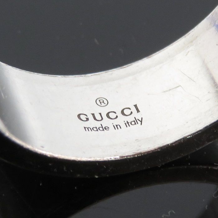 GUCCI グッチ リング 指輪 23号 Gモチーフ 幅広 シルバー925