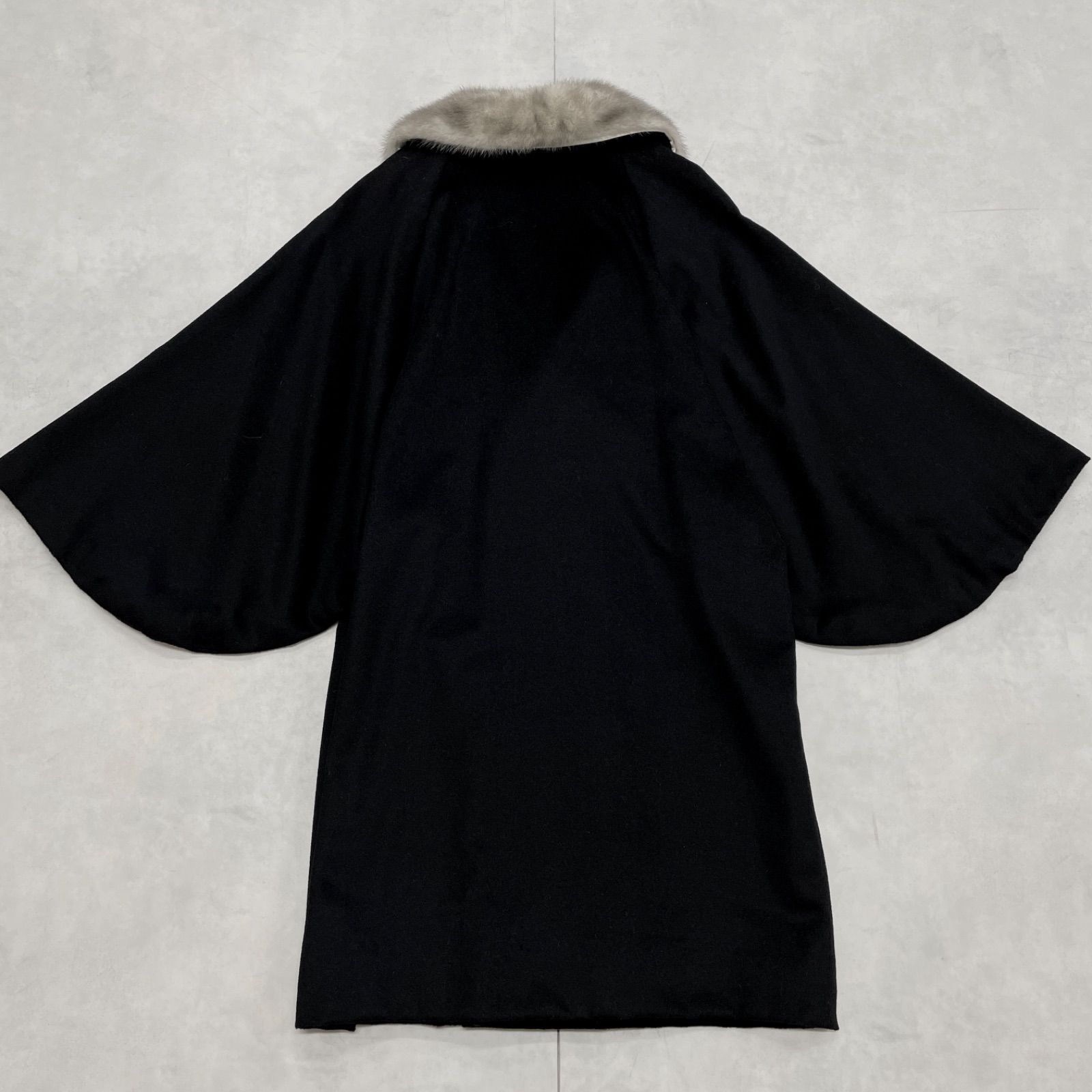 Onward オンワード きわだち 和装コート 和服 羽織 着物 ミンクファー ウール ブラック レディース 41