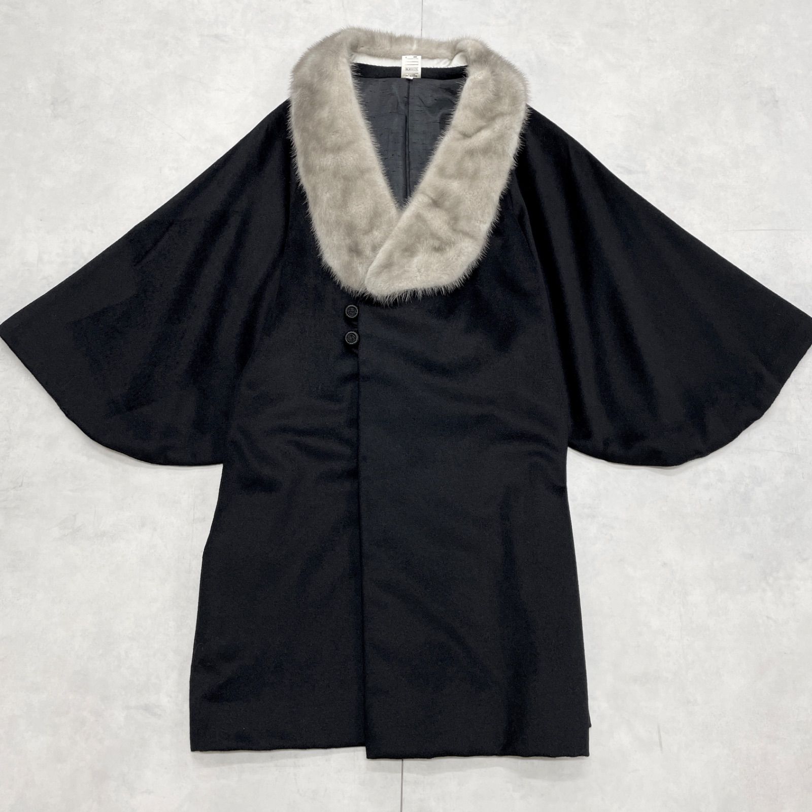 Onward オンワード きわだち 和装コート 和服 羽織 着物 ミンクファー ウール ブラック レディース 41