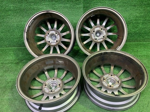 エコフォルム ｽﾍﾟｲﾄﾞ ｱｸｱ ホイール アルミ シルバー 15インチ 5 J 4穴 4本 100 45