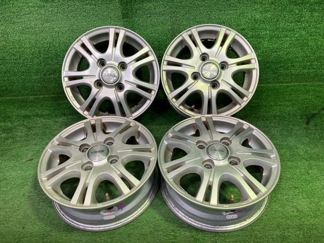 リバーライン 軽自動車 ホイール アルミ シルバー 12インチ 4 00 B 4穴 4本 100 42