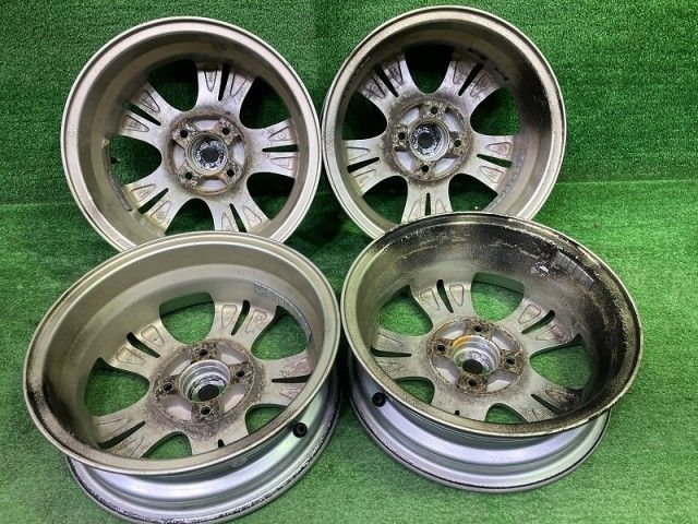 リバーライン 軽自動車 ホイール アルミ シルバー 14インチ 4 5 J 4穴 4本 100 45