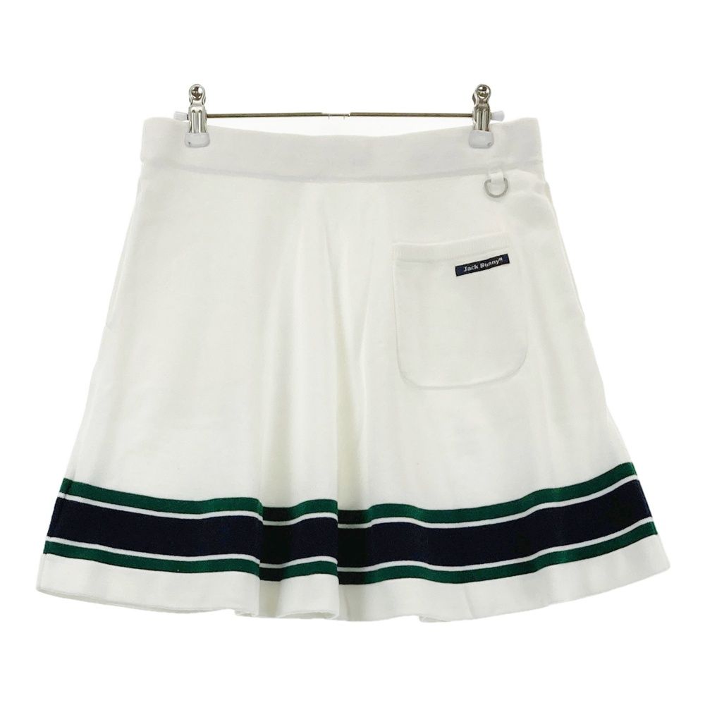 サイズ：2 JACK BUNNY ジャックバニー ニット フレアスカート ホワイト