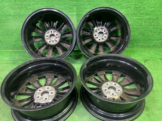 スバル SUBARU エクシーガ クロスオーバーセブン YAM ホイール アルミ ブラックポリッシュ 17インチ 7 J 5穴 4本 100 48 28111 YC 080