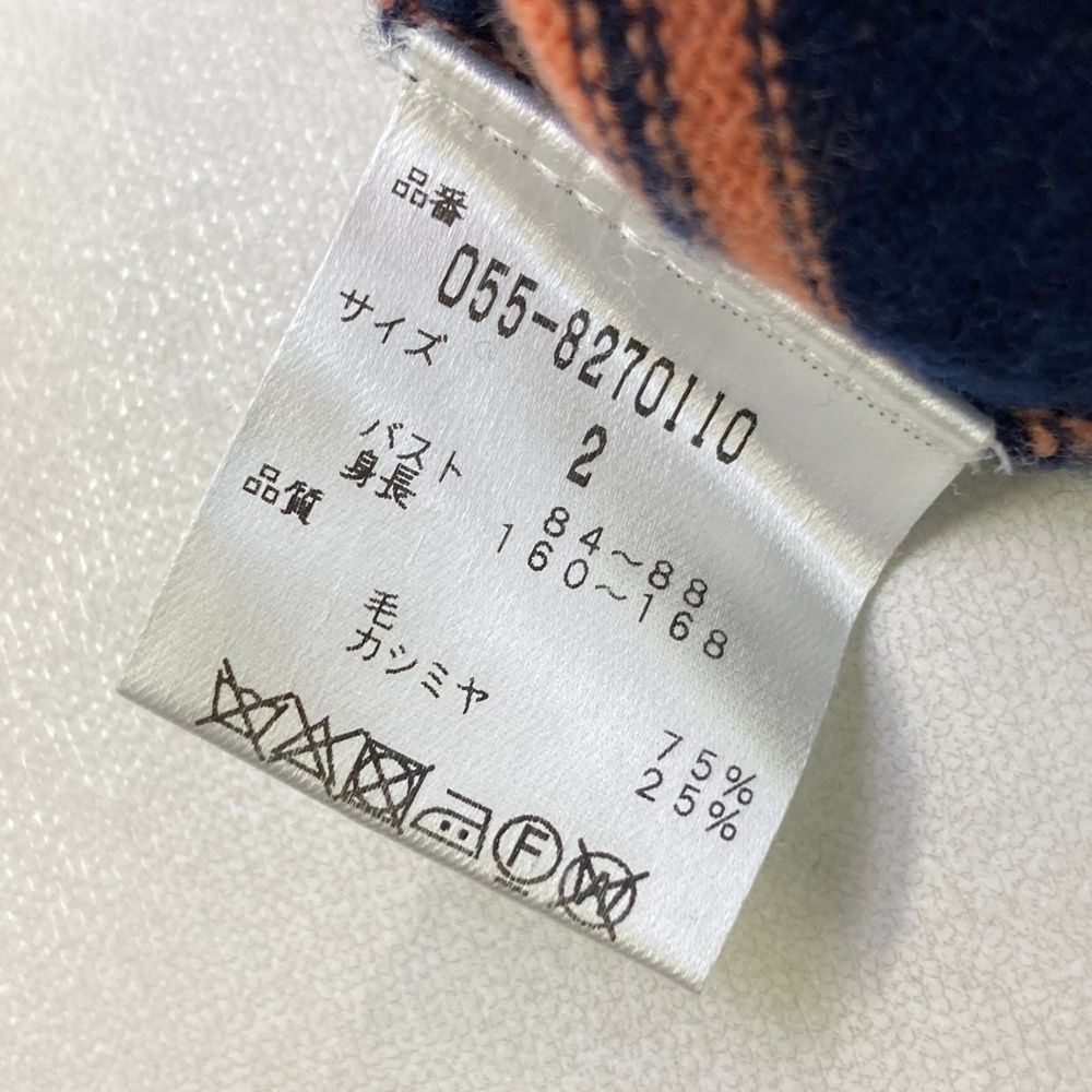 サイズ：2 PEARLY GATES パーリーゲイツ カシミヤ混 フード付 ニット