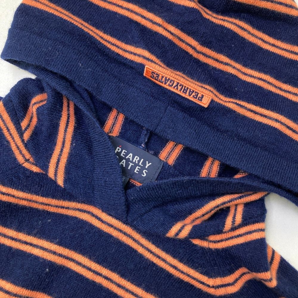 サイズ：2 PEARLY GATES パーリーゲイツ カシミヤ混 フード付 ニット