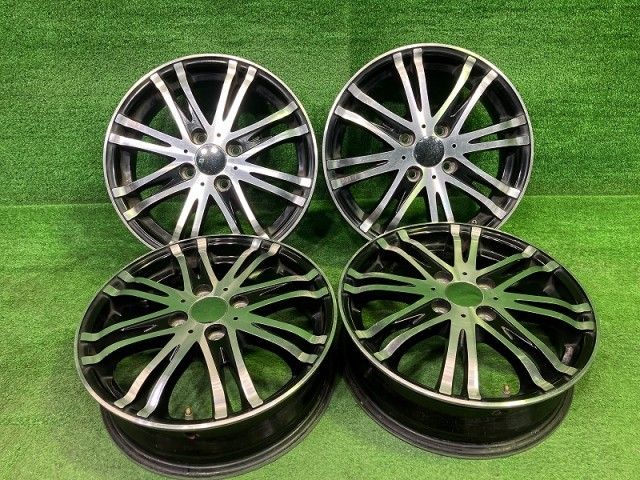 軽自動車 ホイール アルミ ブラックポリッシュ 15インチ 4 5 J 4穴 4本 100 45