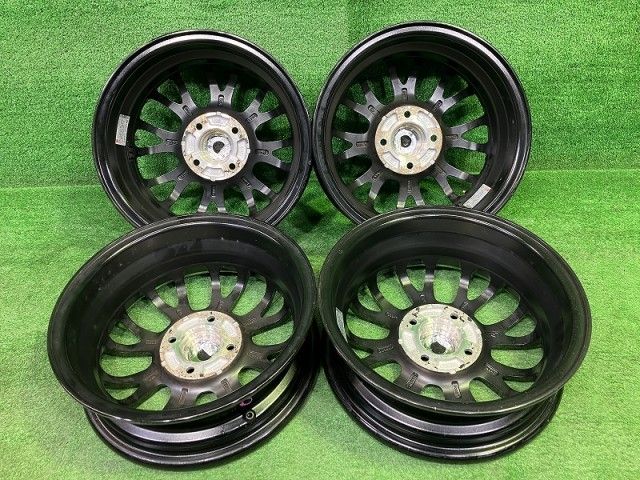 エスホールド 軽自動車 ホイール アルミ クロ 14インチ 4 5 J 4穴 4本 100 45