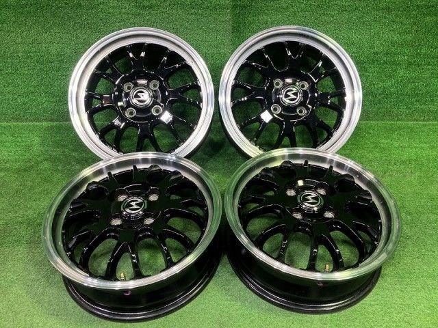 エスホールド 軽自動車 ホイール アルミ クロ 14インチ 4 5 J 4穴 4本 100 45