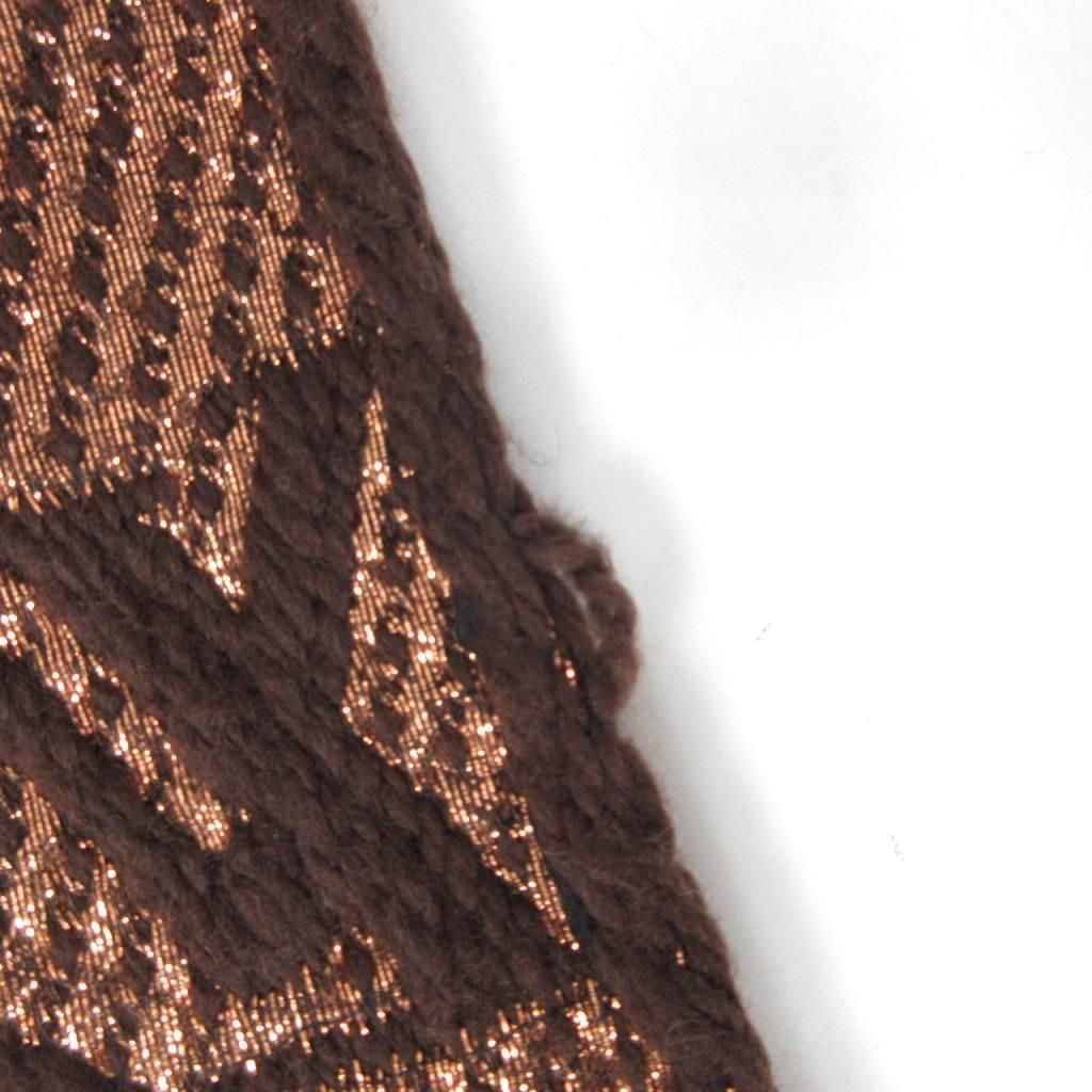 ルイヴィトン LOUIS VUITTON エシャルプ ロゴマニア シャイン マロン