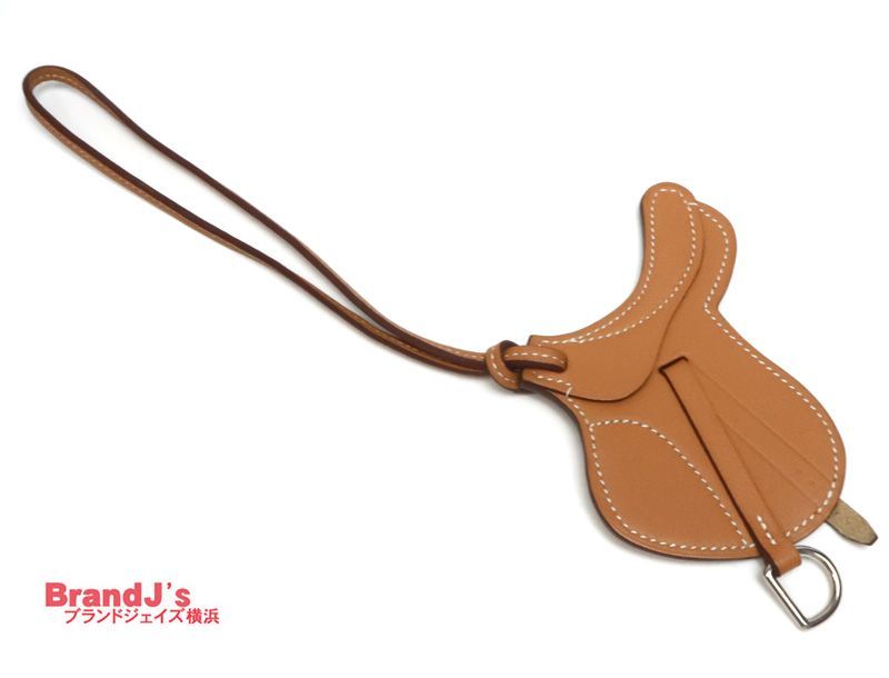 エルメス パドック セル バッグチャーム 鞍 ブラウン HERMES シュバル 馬 34441