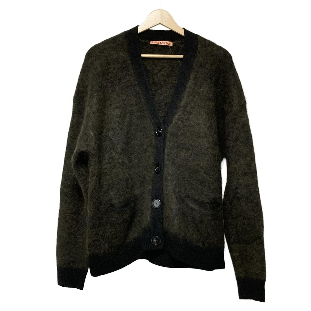 ACNE STUDIOS(アクネ ストゥディオズ) カーディガン サイズS レディース新品同様 - 黒×ライトブラウン 長袖