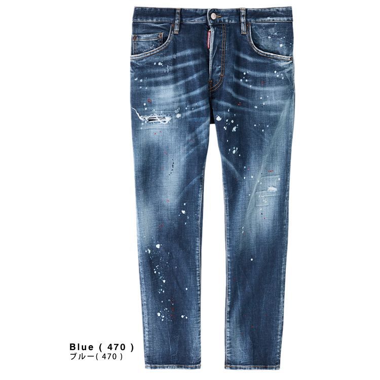 パンツ DSQUARED2 ディースクエアード 加工デニム 42 クラッシュ ペイント