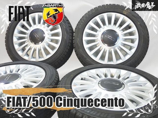 歪み無し FIAT フィアット 500 チンクエチェント 15インチ 6J ＋35 4H 4穴 PCD98 ノーマル 純正 ホイール タイヤ 4本セット 即納
