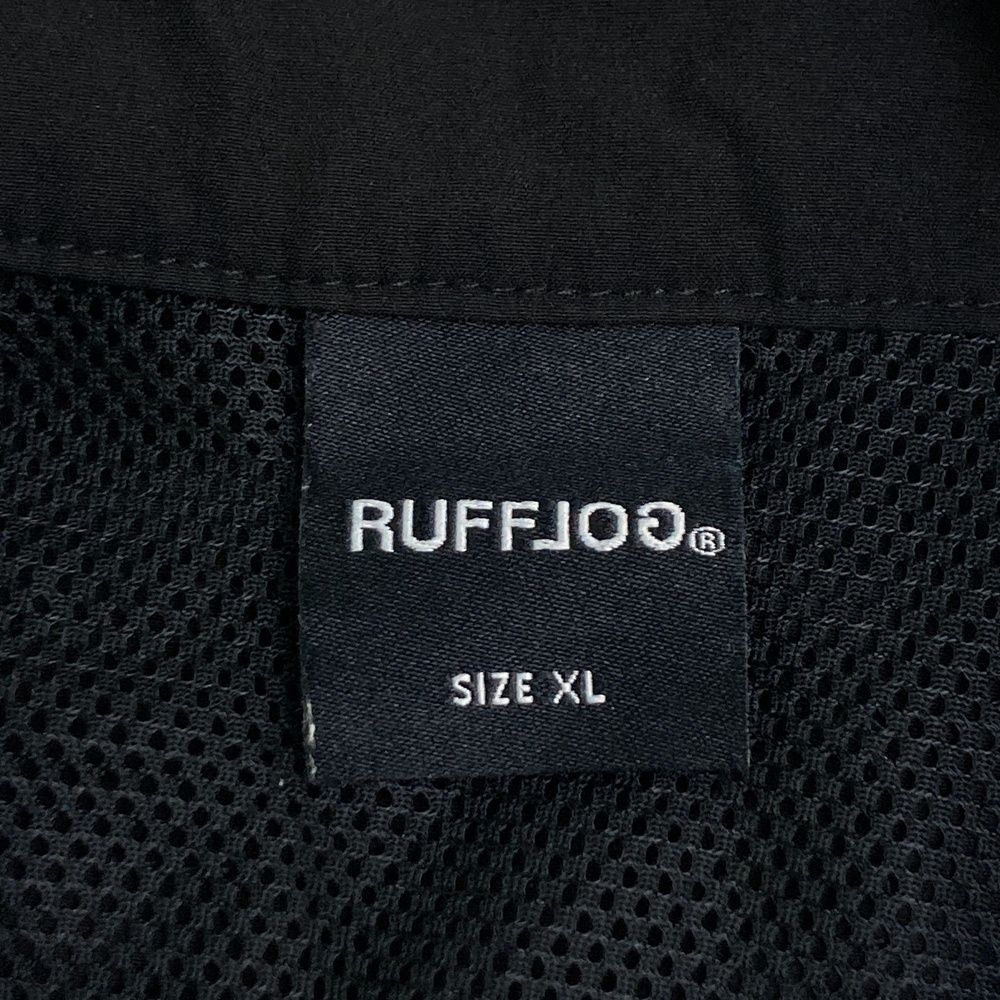 サイズ：XL RUFFLOG ラフロッグ ハーフジップ 半袖ナイロンジャケット