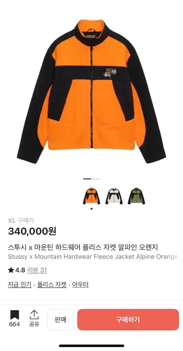 STUSSY マウンテン フリース