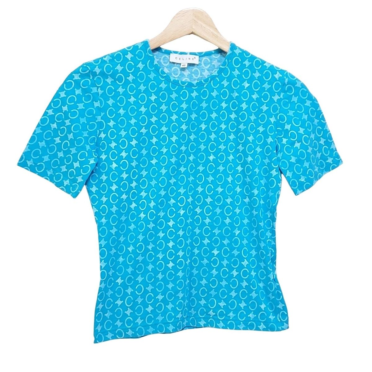 セリーヌ CELINE マカダム柄トリオンフ Tシャツ 半袖カットソー【M