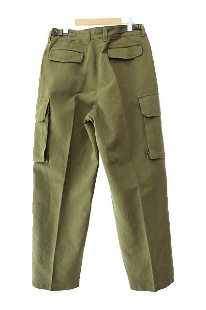 【中古】awasa アワサ 25AW cotton washi cargo pants コットン 和紙 カーゴ パンツ aws4-pt001 3 カーキ ●■251106 awasa アワサ 25AW cotton washi cargo pants コットン 和紙 カーゴ