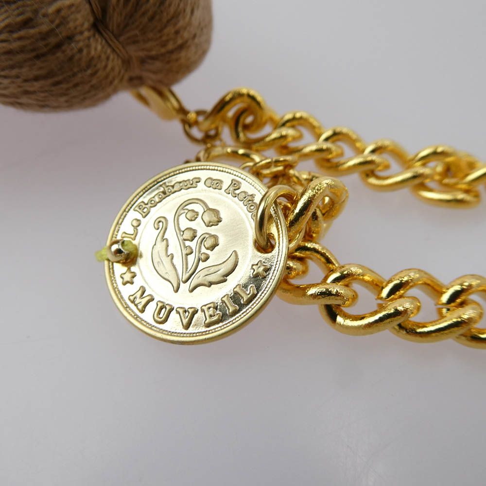 MUVEIL ミュベール グランマチャーム Rose ローズ パール装飾 フェザー