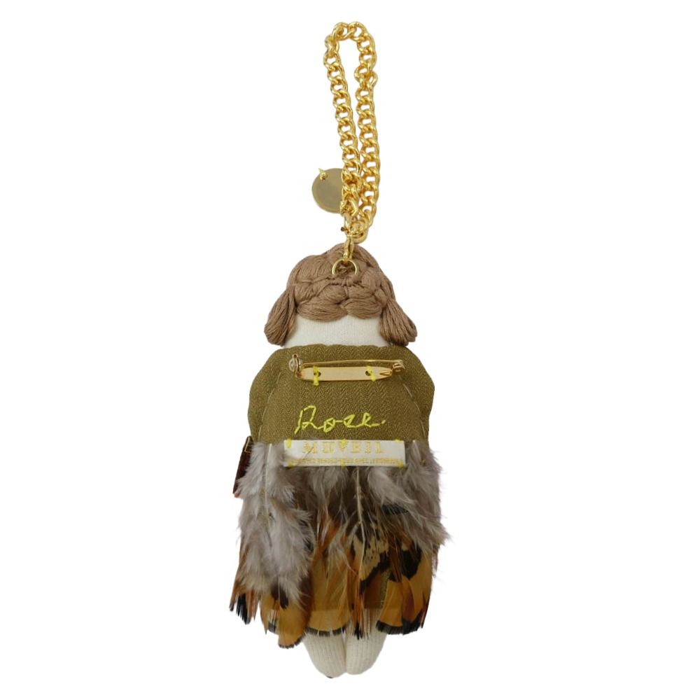 MUVEIL ミュベール グランマチャーム Rose ローズ パール装飾 フェザー