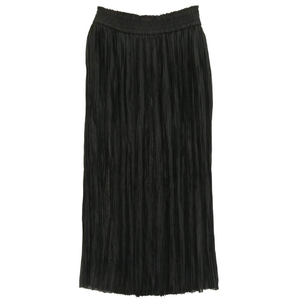 HYKE ハイク 221 14124 プリーツ ロングスカート ペチコート付き ブラック系 2