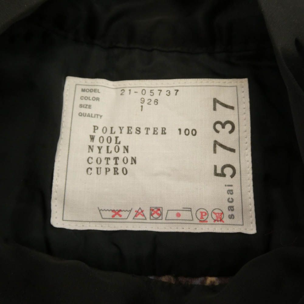 Sacai サカイ 21AW 21-05737 Tweed Pullover ツイード プルオーバー