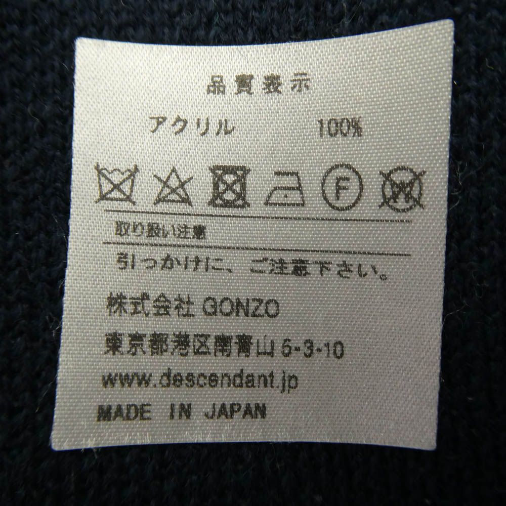 DESCENDANT ディセンダント 24AW 242MADS-AC04 FLUKE UP SCARF