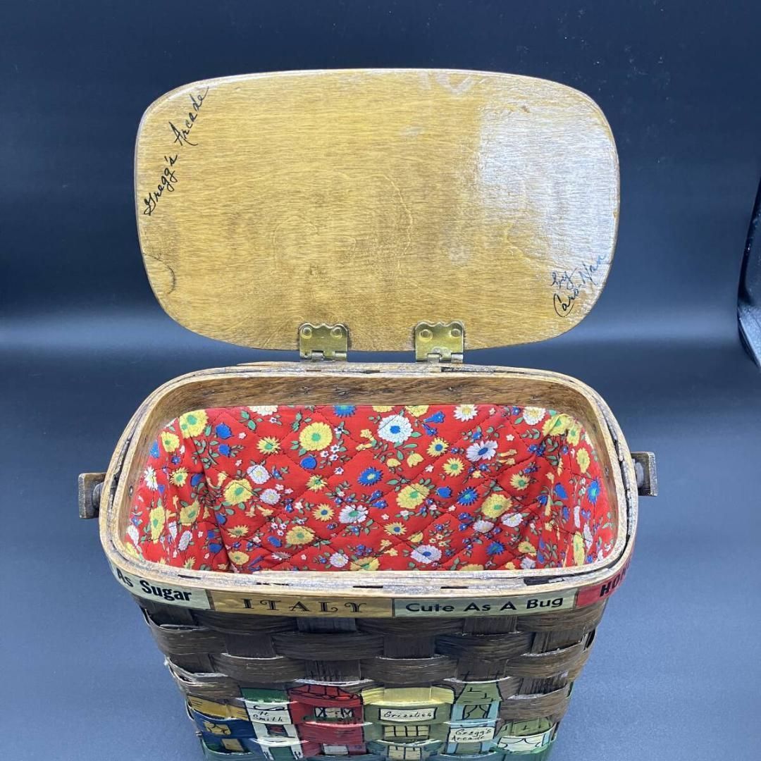 カロナンバスケット ポップアート 1970年代 ビンテージ サイン入り