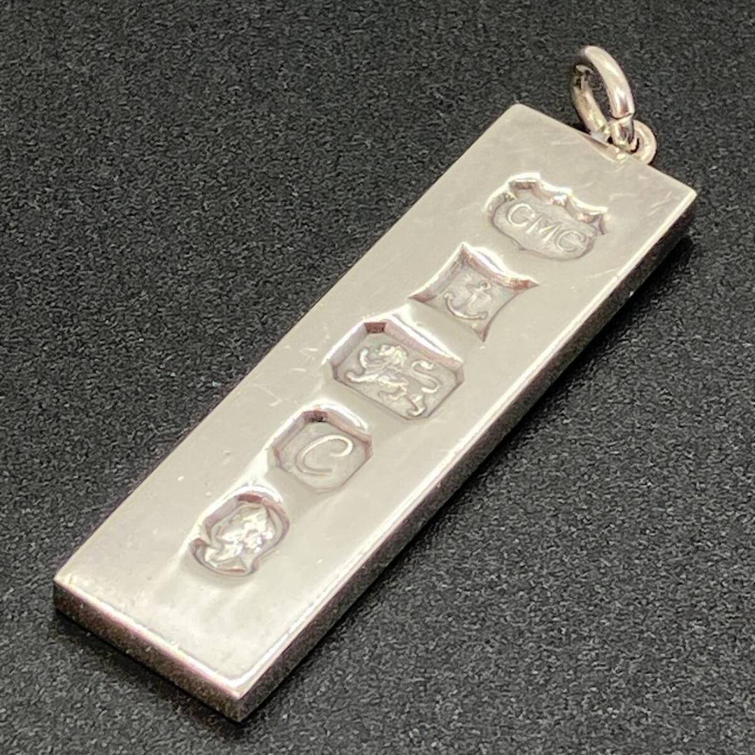 ビンテージ　インゴット型 ペンダント　スターリングシルバー　エリザベス二世 1977年 ビンテージ インゴット型 ペンダント スターリングシルバー