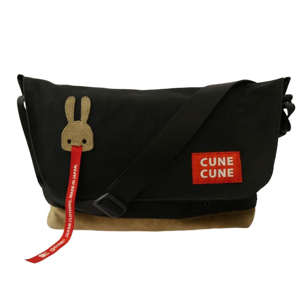 キューン CUNE 帆布 メッセンジャー バッグ ブラック系【中古】 - メルカリ