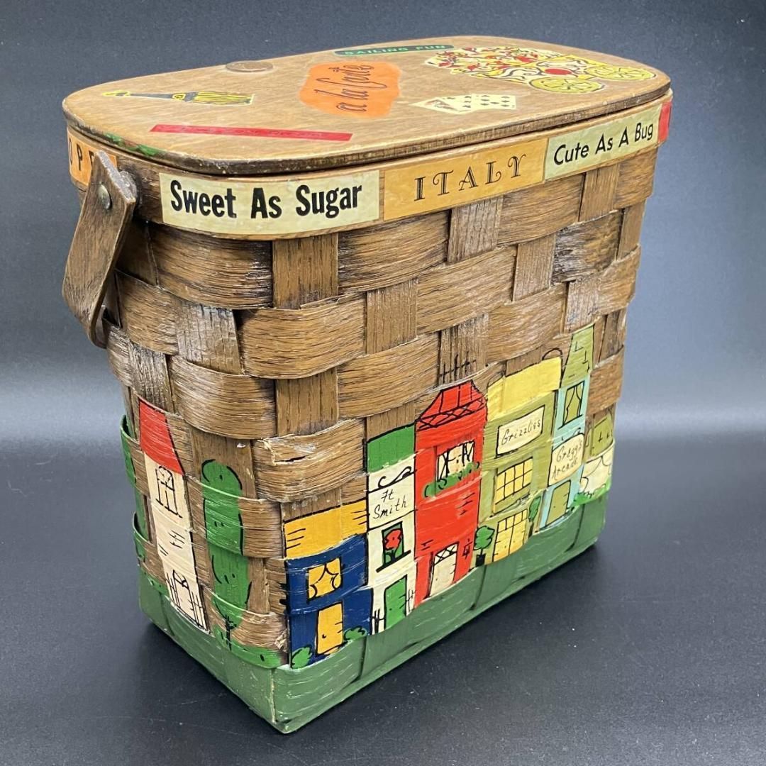 70's カロナンバスケット ポップアート ビンテージ CARONAN カロナンバスケット ポップアート 1970年代 ビンテージ サイン入り