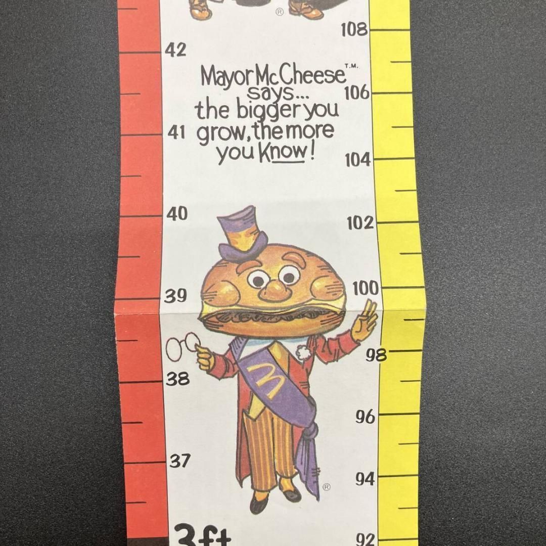 マクドナルド 1981 ロナルド 身長計 ポスター 看板 サイン McDonald's