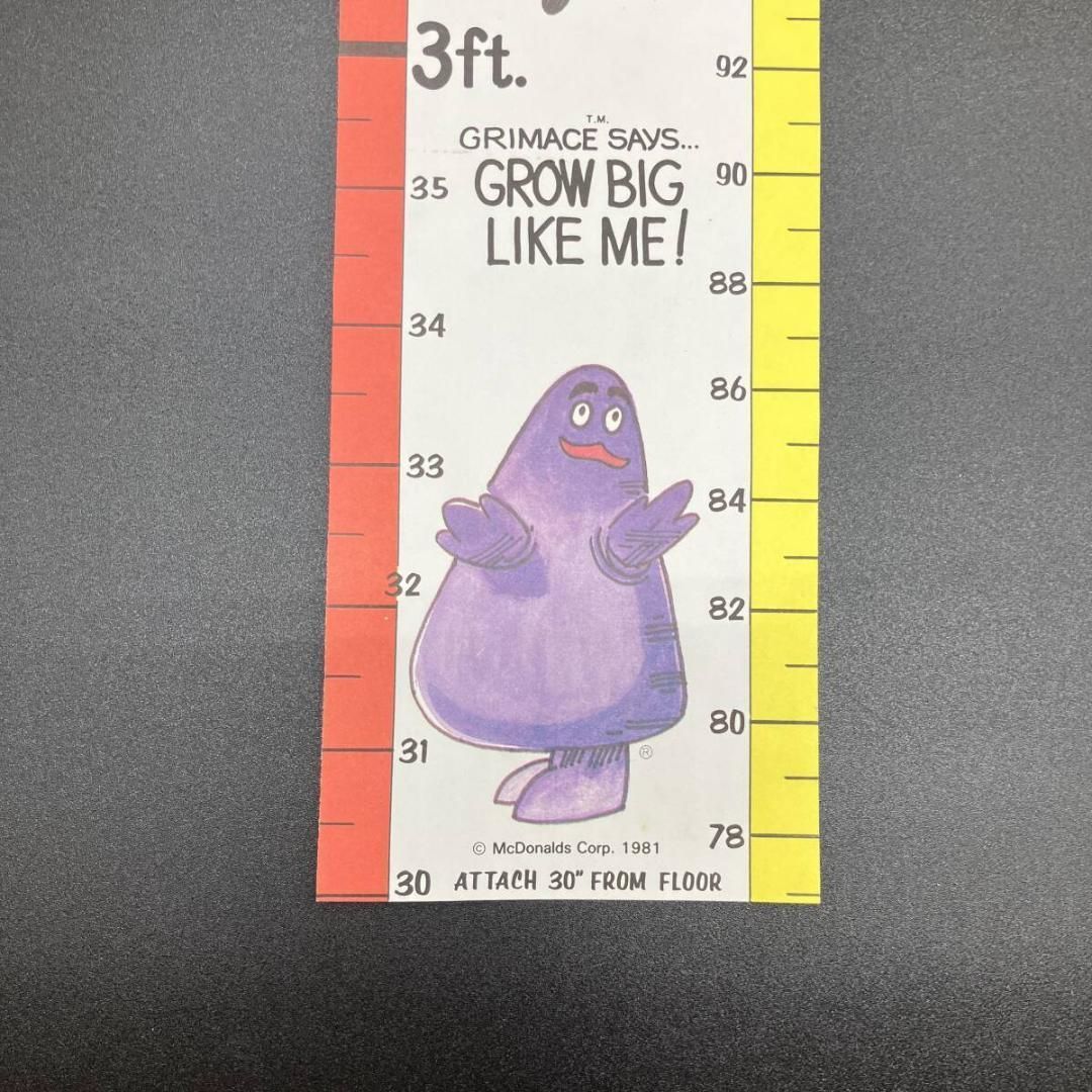 マクドナルド 1981 ロナルド 身長計 ポスター 看板 サイン McDonald's