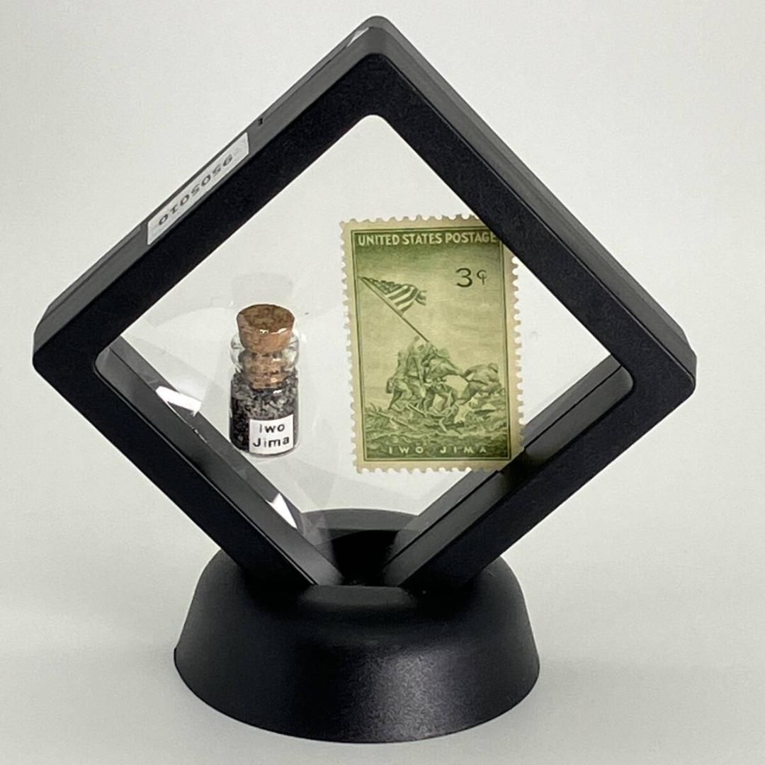 硫黄島 砂　Iwo Jima 3セント切手＆記念 ミニボトル ディスプレイセット 硫黄島 砂 Iwo Jima 3セント切手＆記念 ミニボトルセット 米軍 WWII 第