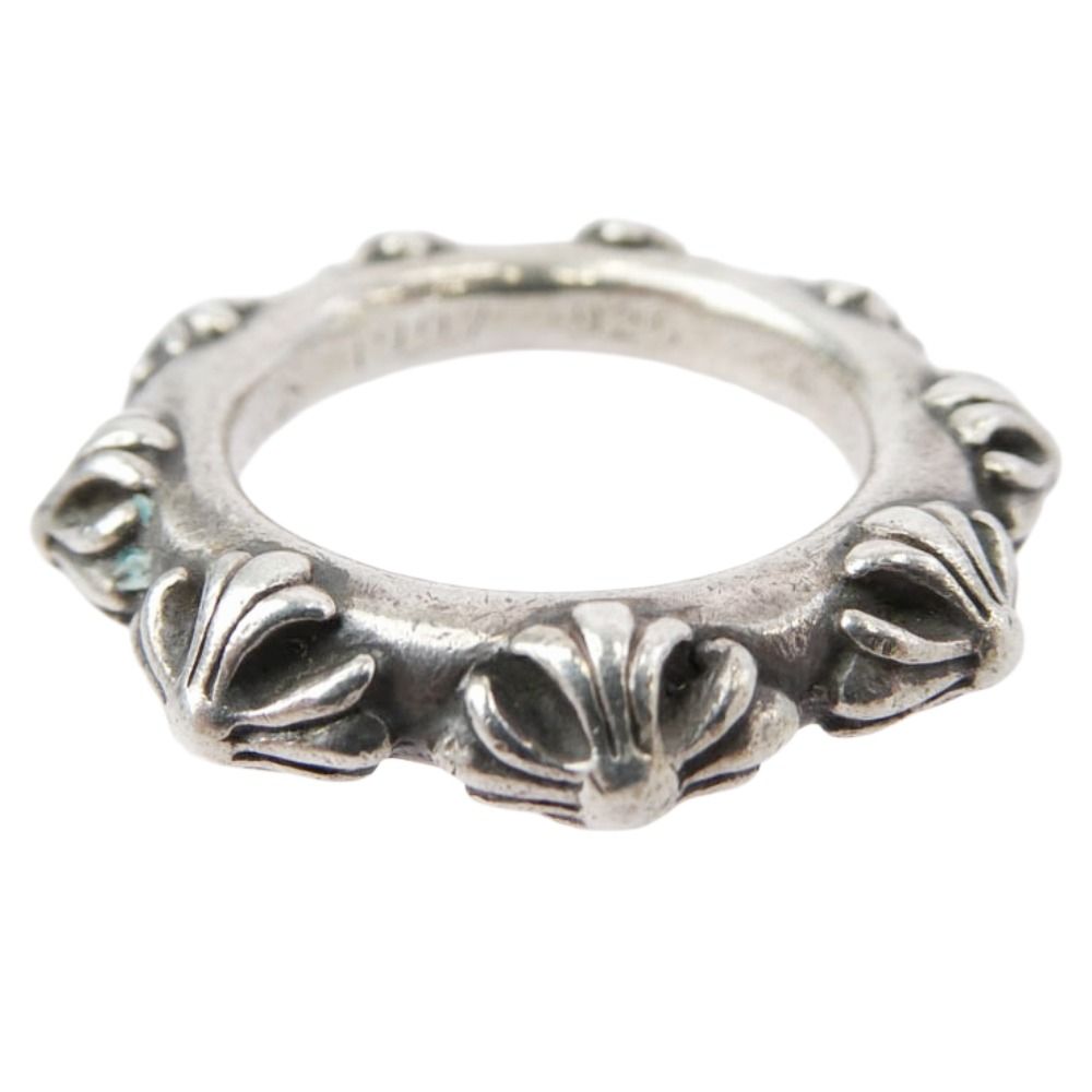 CHROME HEARTS クロムハーツ 原本無 CROSS BAND クロスバンド リング シルバー系 19号