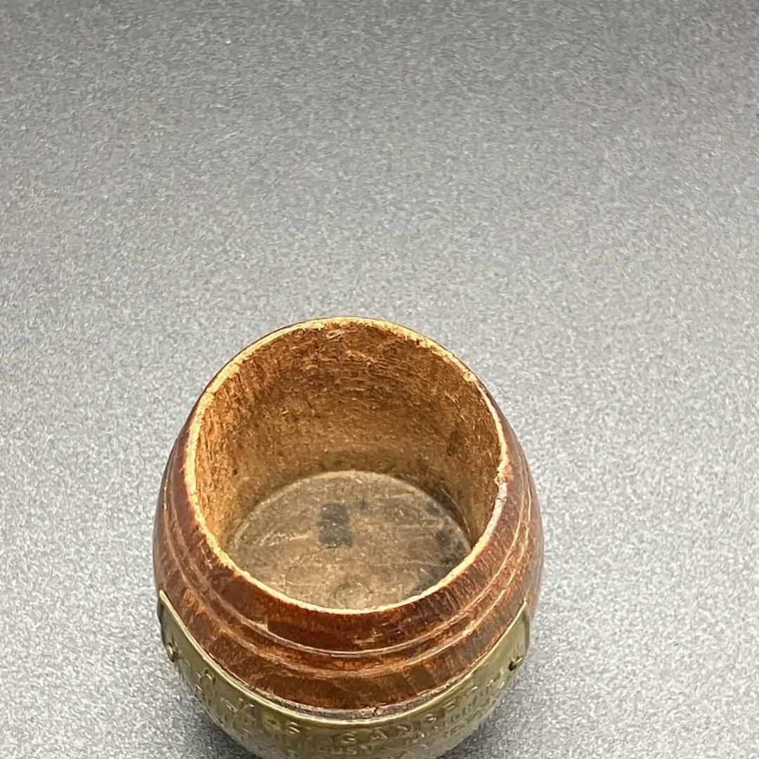 H.M.S. GANGES 】イギリス海軍 帆船 記念品 小物入れ 英国 実艦チーク