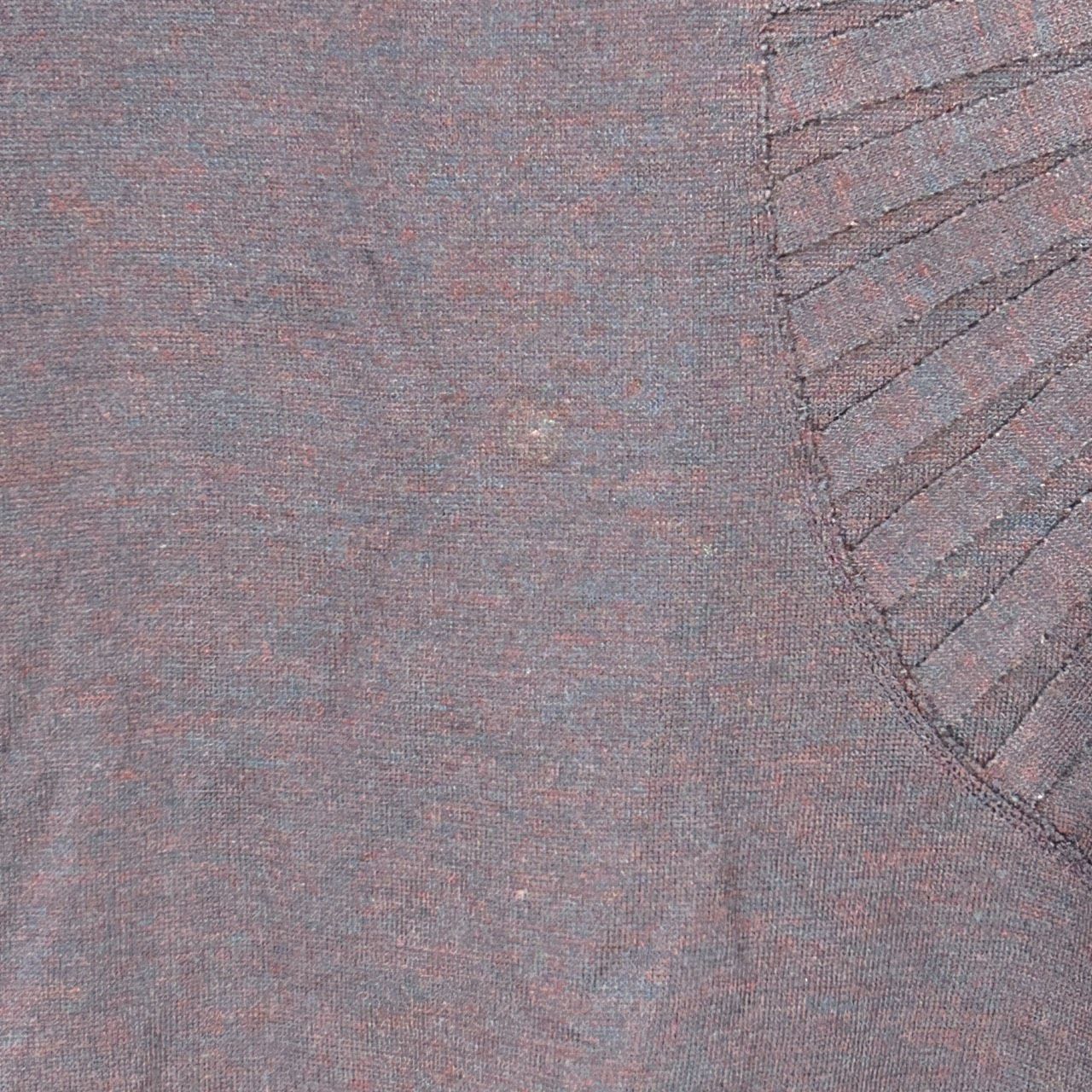 慈雨【40】パープル ニット セーター 長袖 トップス 変形 カットソー