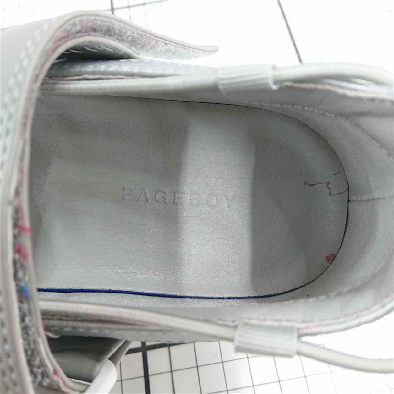 ◇ Θ ページボーイ PAGEBOY 厚底スニーカー シルバー系 レディース M