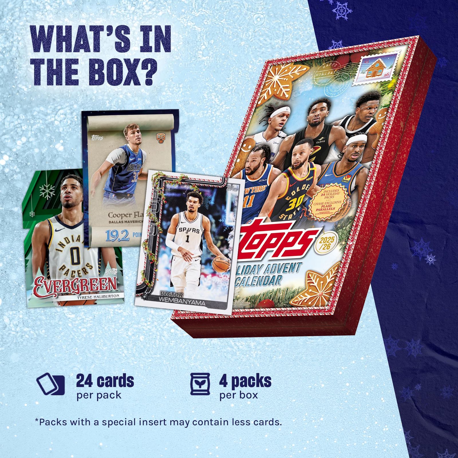 2025 Topps ホリデーバスケットボール - 工場密封 - カウントダウン 