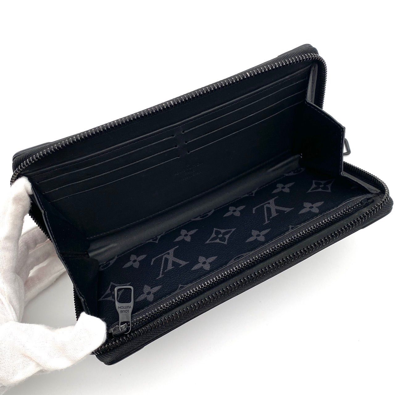 【美品】ルイヴィトン モノグラム エクリプス トランク 長財布 ルイヴィトン モノグラム エクリプス トランク ジッピーウォレット 長