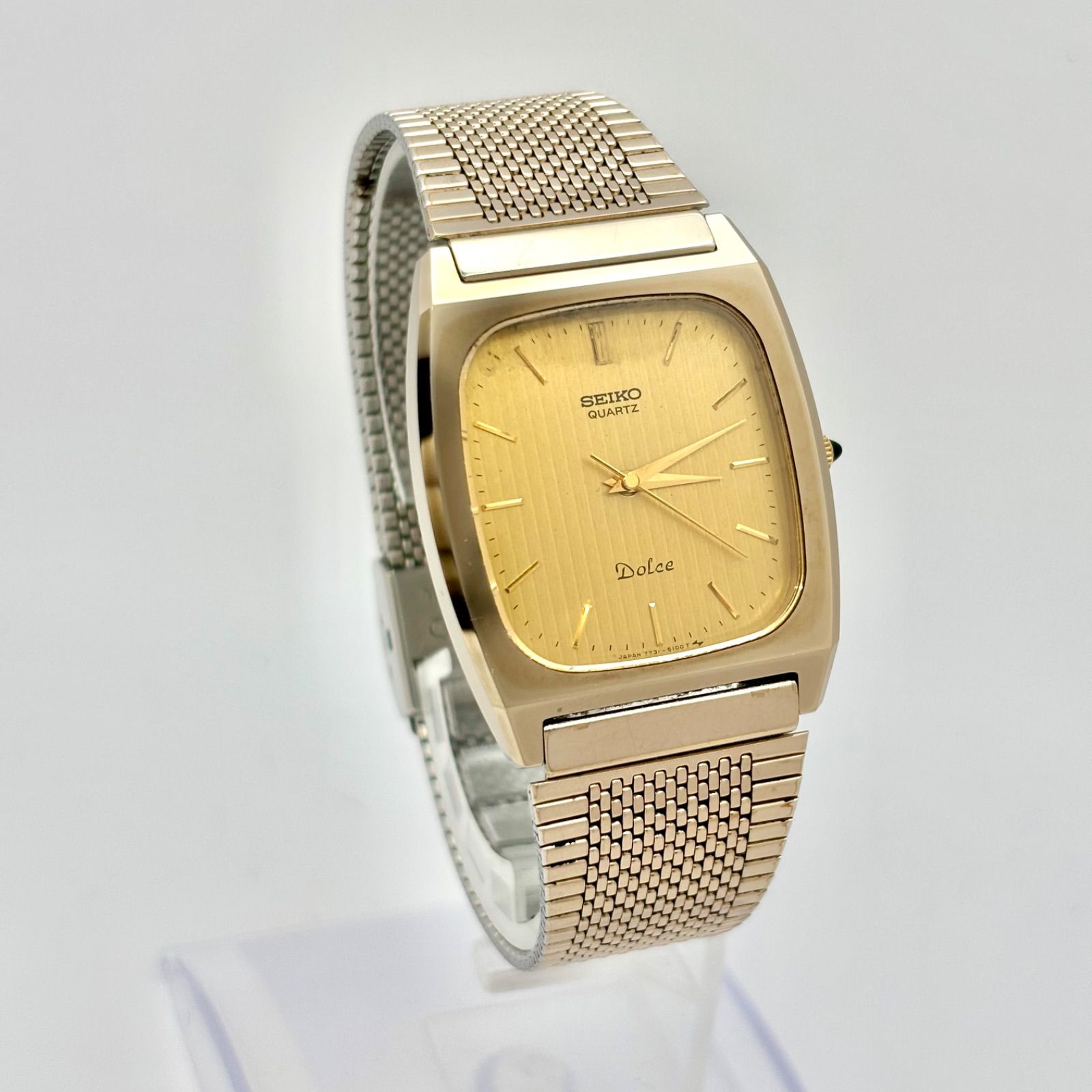 新品電池SEIKO セイコー Dolce ドルチェ メンズ 腕時計 ゴールド 【激 