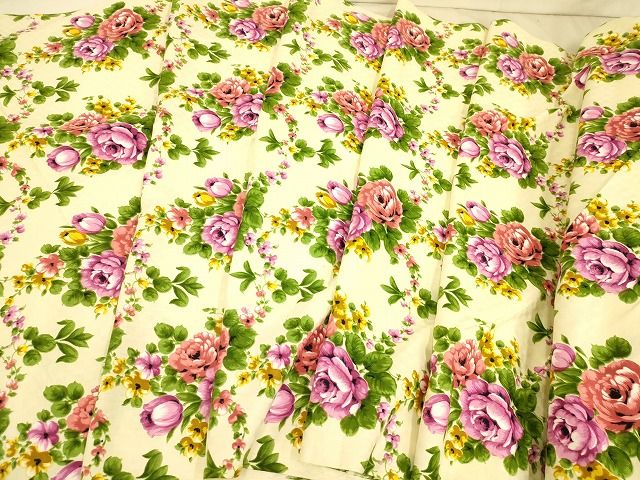 平和屋本店ロール生地　反物　花柄　綿　リメイク　ハンドメイド　巾90cm×28m　逸品　AABA2279ja