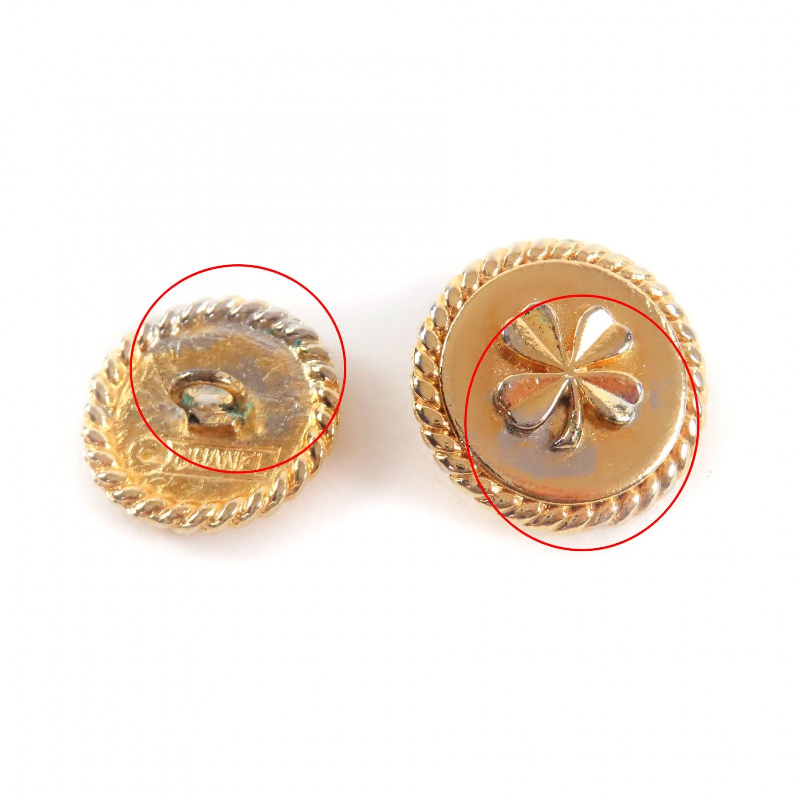 美品☆CHANEL シャネル ヴィンテージ クローバーボタン 大10個＋小6個