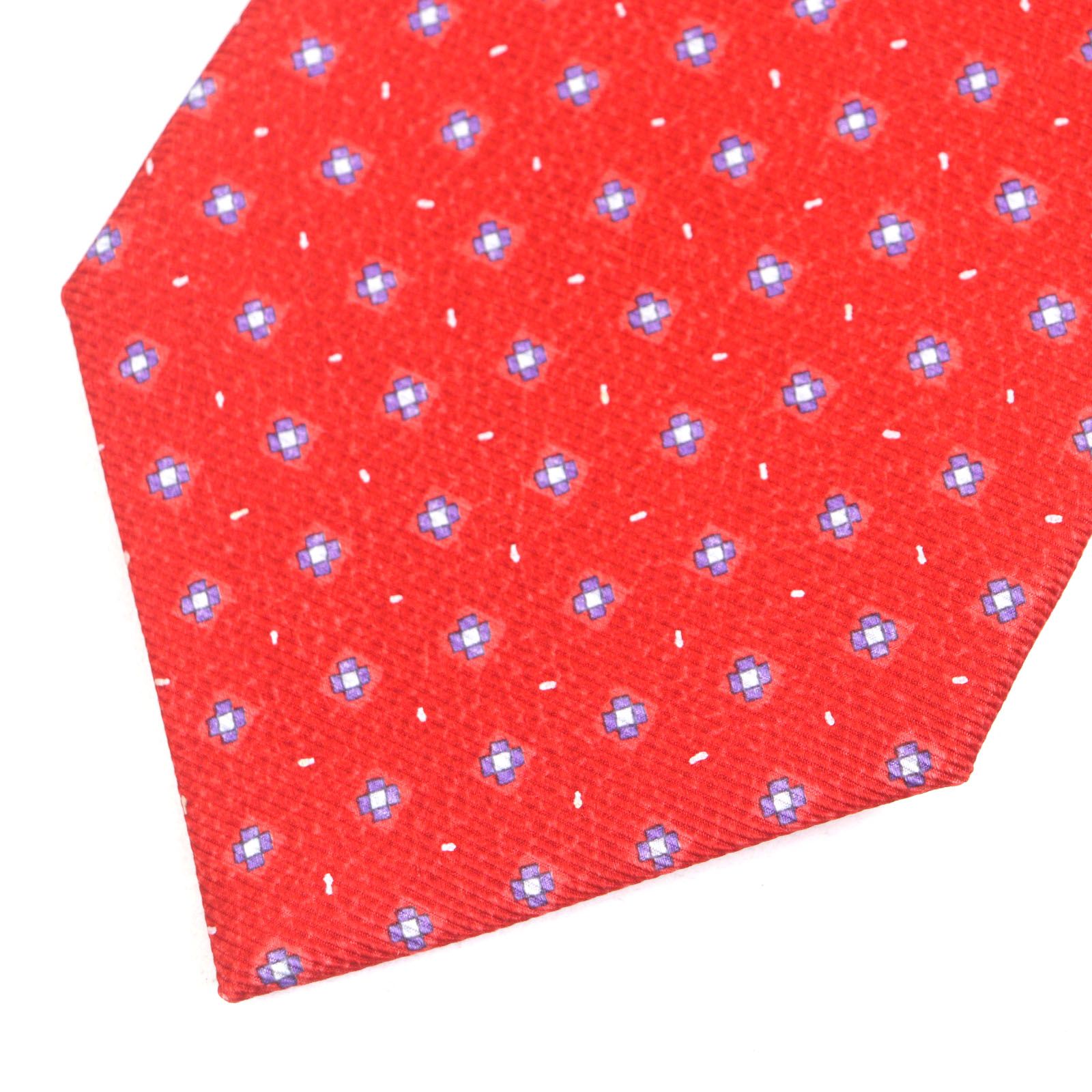 未使用品▽BVLGARI ブルガリ シルク100% フラワー 花柄 総柄 ネクタイ