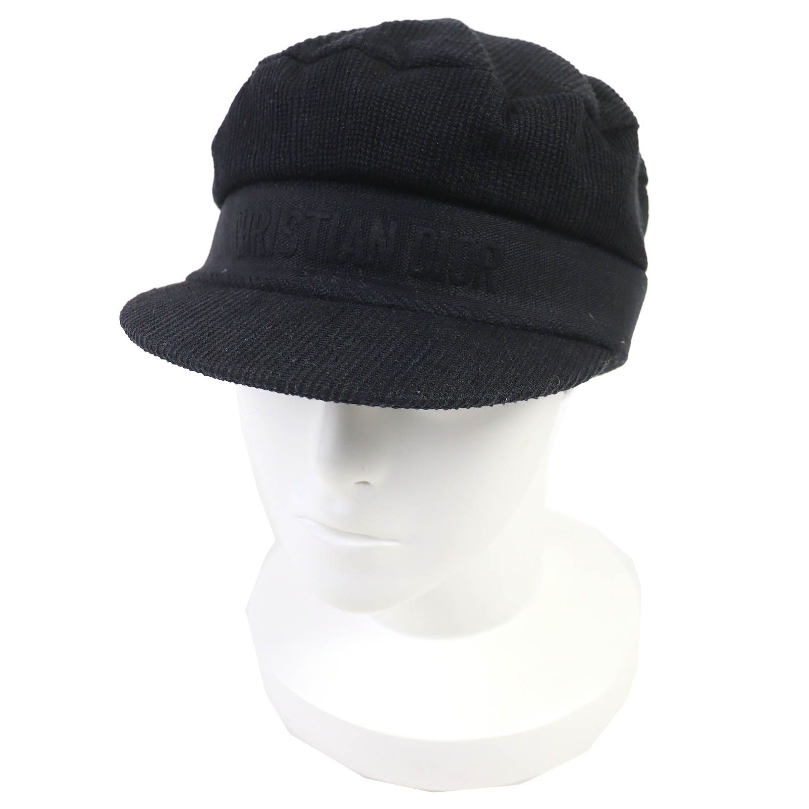 Christian Dior クリスチャンディオール コットン ロゴ 帽子 キャスケット 59 イタリア製 レディース