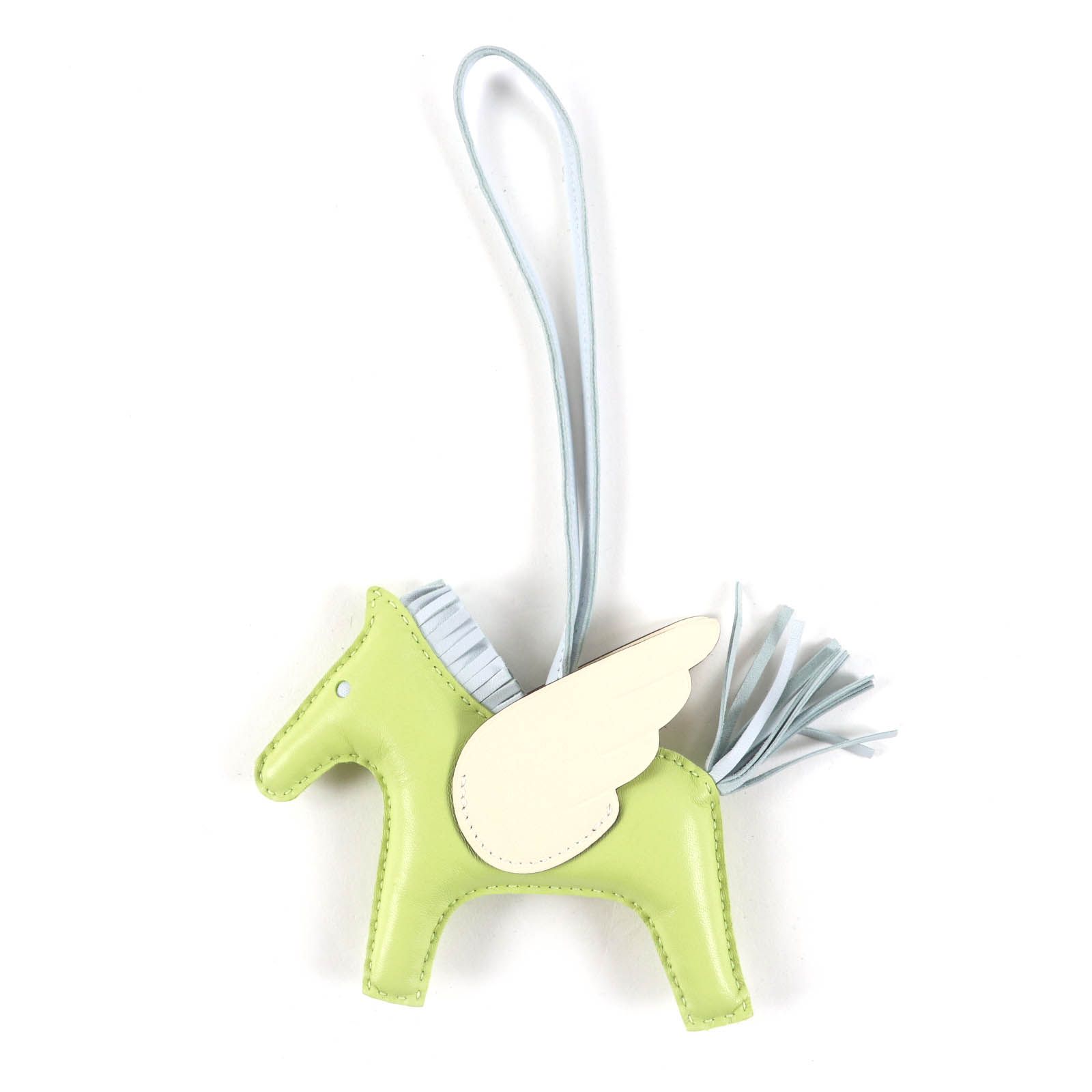 HERMES エルメス ロデオチャーム ペガサスMM ジョーヌブルジョン ナタ ブルーブリュム アニョーミロ バッグチャーム Z刻印 き フランス製 レディース