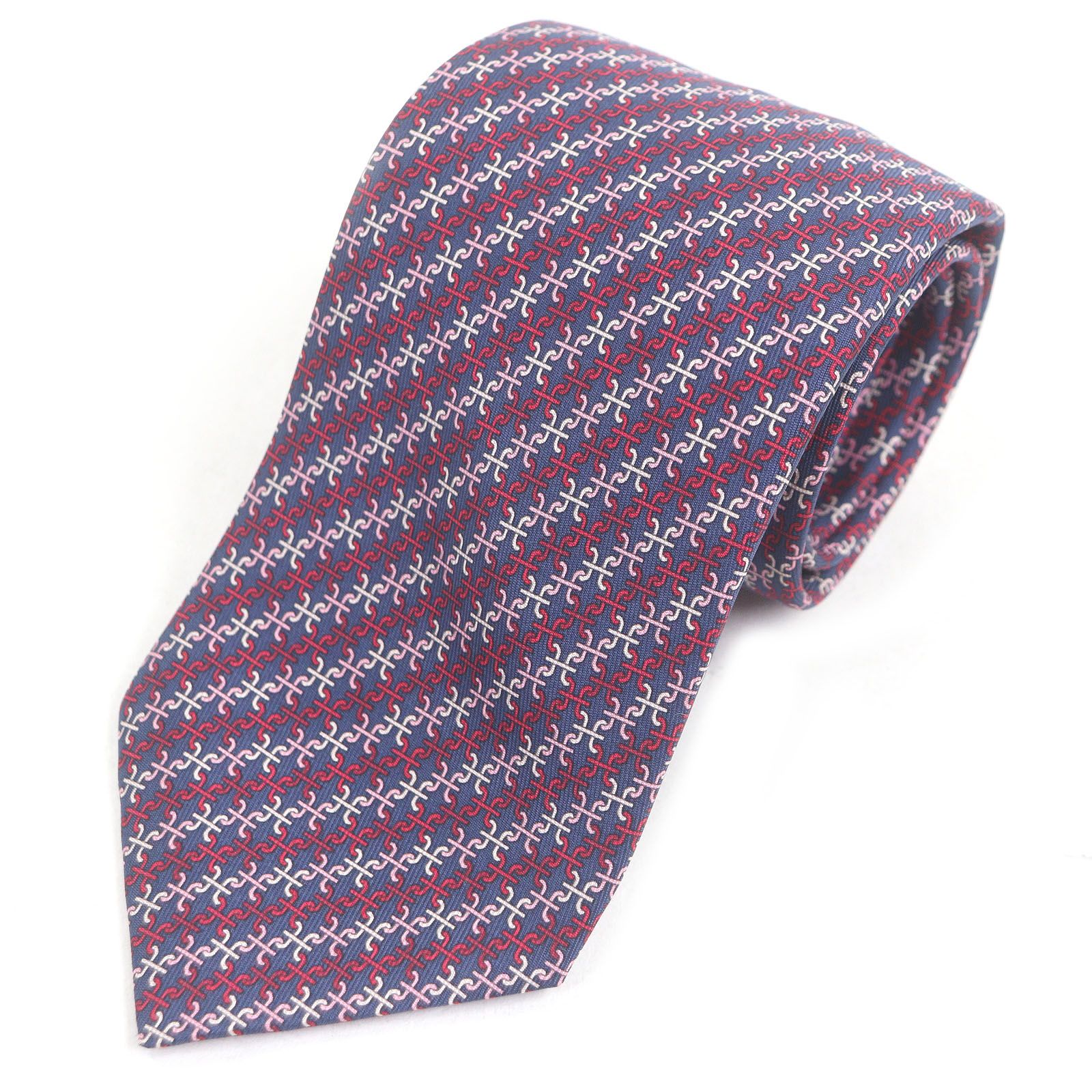 未使用品□HERMES エルメス 6252 EA シルク100％ PARENTHESES Hロゴ総