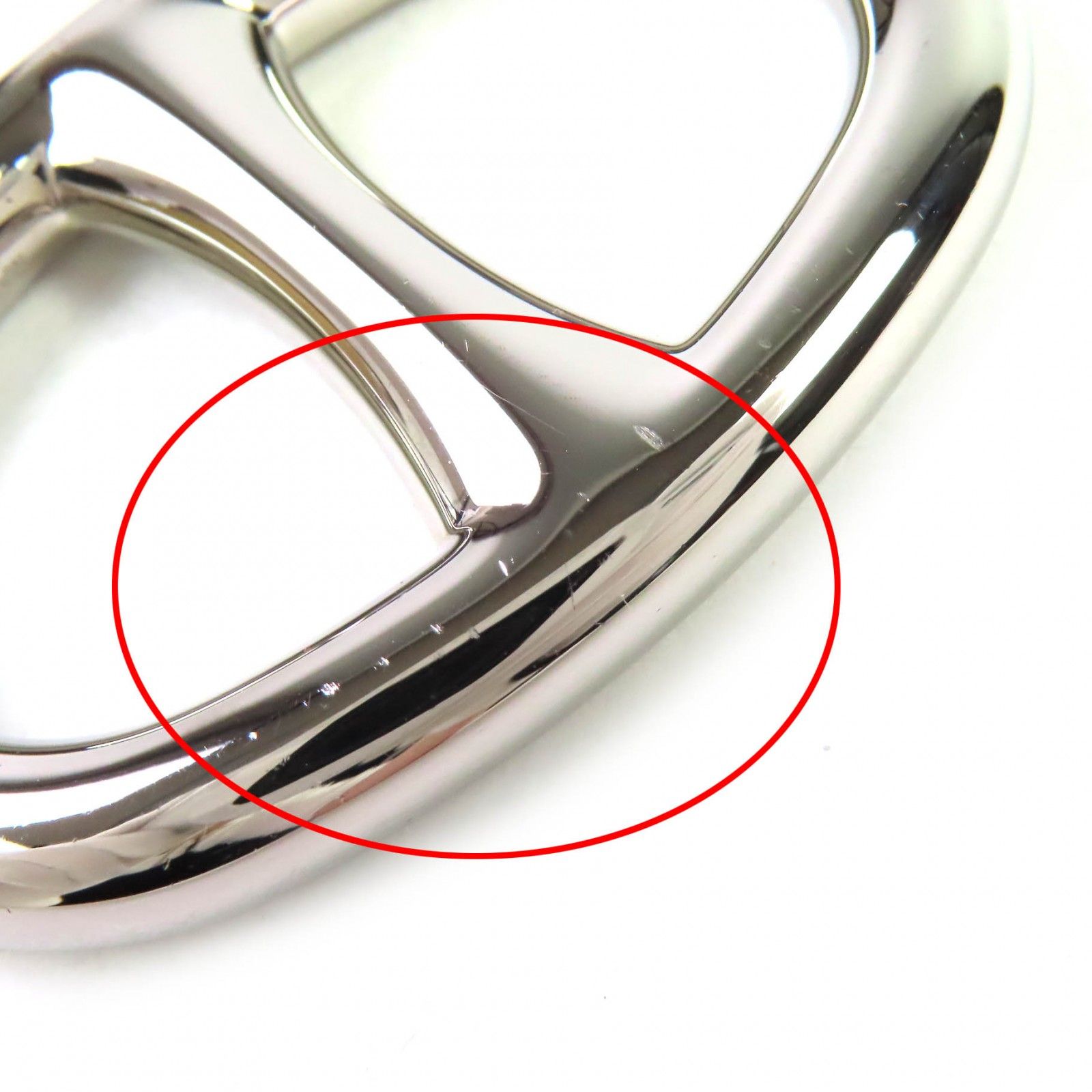 極美品△HERMES エルメス シェーヌダンクル ロゴ刻印 スカーフリング